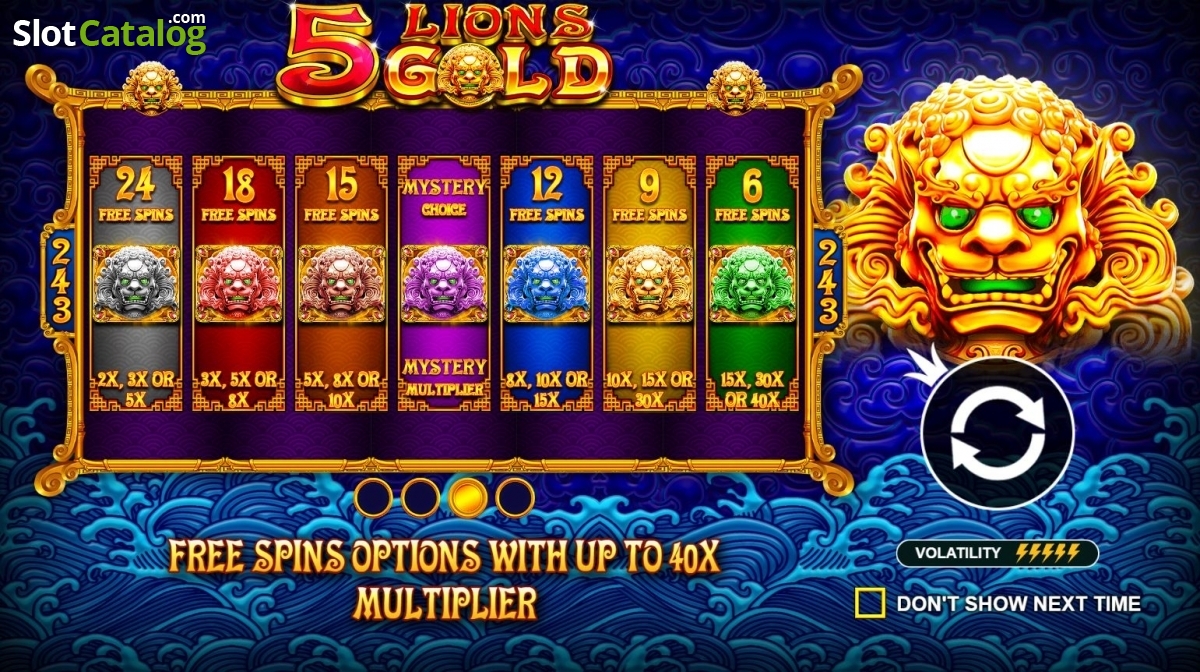 5 Lions Gold — Jogo Base