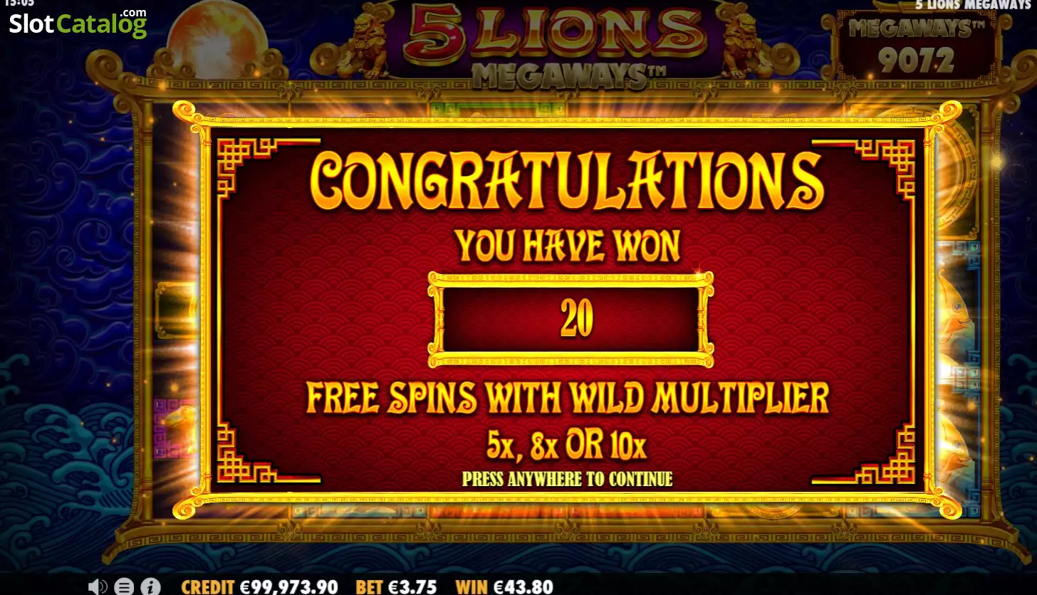 5 Lions Megaways — screenshot 4